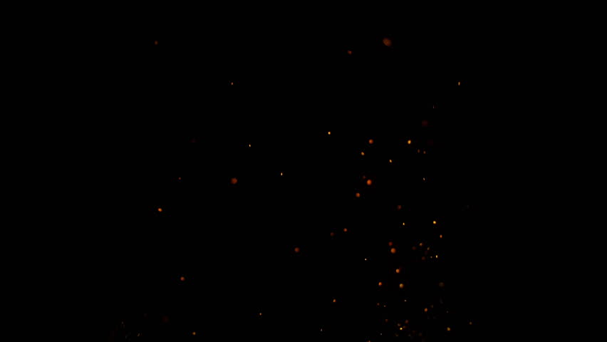 Super Slow Motion Shot of Real Fire Sparks Isolated on Black Background at 1000fps.