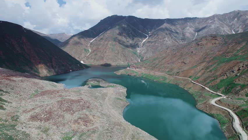 Beautiful view of lake, aerial view.,