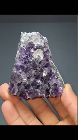 calcite on amethyst, stone, rock, valuable