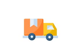 animated delivery truck icon. Perfect for website, digital, online, computer, animation, technology, internet, retail, store, marketing, website, commerce, web, shop, delivery, market, network - Powered by Shutterstock - Get 15% off with code: PIKWIZARD15
