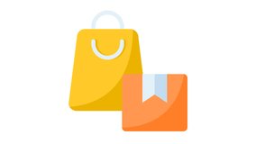 animated shopping bag icon. Perfect for website, digital, online, computer, animation, technology, internet, retail, store, marketing, website, commerce, web, shop, delivery, market, network - Powered by Shutterstock - Get 15% off with code: PIKWIZARD15