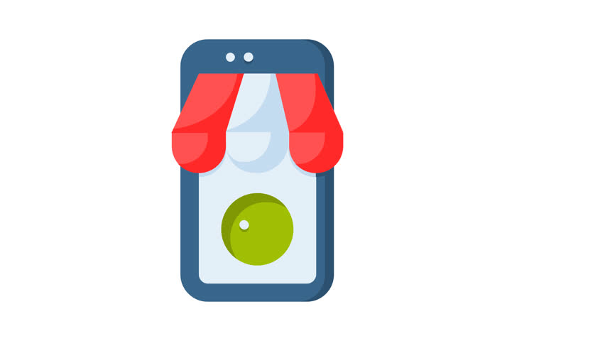 animated shopping online icon. Perfect for website, digital, online, computer, animation, technology, internet, retail, store, marketing, website, commerce, web, shop, delivery, market, network