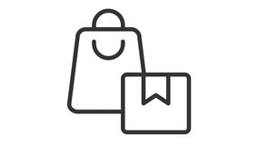 animated shopping bag icon. Perfect for website, digital, online, computer, animation, technology, internet, retail, store, marketing, website, commerce, web, shop, delivery, market, network - Powered by Shutterstock - Get 15% off with code: PIKWIZARD15