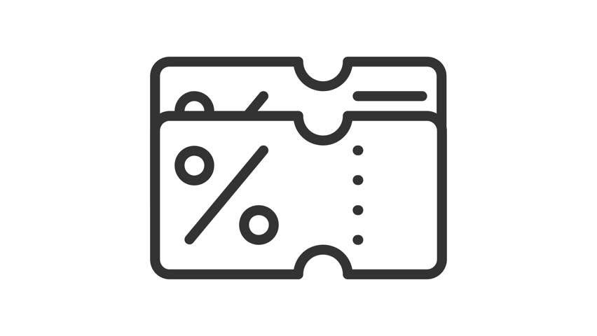 animated voucher icon. Perfect for website, digital, online, computer, animation, technology, internet, retail, store, marketing, website, commerce, web, shop, delivery, market, network