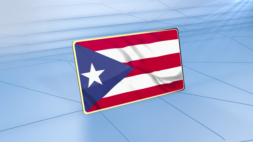 Puerto Rico Flag Displayed on a Clean White Background. Flag of Puerto Rico