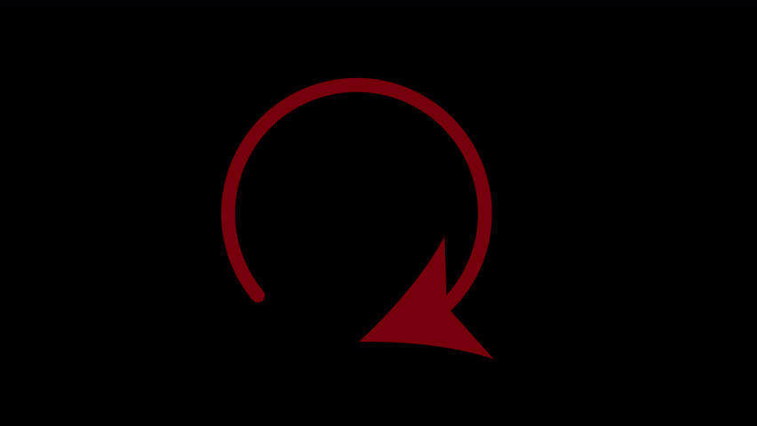 Animated Cartoon Red Return Arrow - Transparent Video