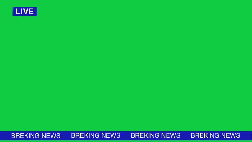 Breaking News Lower third live breaking news green screen Seamless Looping. Breaking News Lower Third Live Broadcast Green Screen Overlay. Modern news concept backdrop
