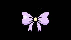 Purple bow with and yellow colors animated birthday icon, ideal for gift wrapping, crafts, decorations, festive occasions, invitations, greeting cards, and fashion accessories. - Powered by Shutterstock - Get 15% off with code: PIKWIZARD15