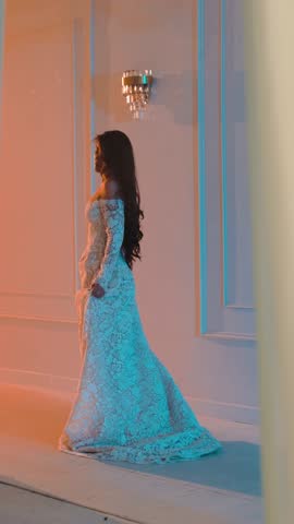 Candid shot of two beautifull female brides during their wedding ceremony indoor 