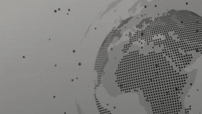 Upon start digital globe rotating, emitting particles and floating capsules, representing data flow. Abstract, futuristic, digital, technology, network, dynamic, immersive - Powered by Shutterstock - Get 15% off with code: PIKWIZARD15