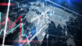 Neon lines sweeping globe tracing waveforms, forming glitching shield locking to secure data graphs. Cybersecurity, data protection, digital security, futuristic, high-tech, network, encryption - Powered by Shutterstock - Get 15% off with code: PIKWIZARD15