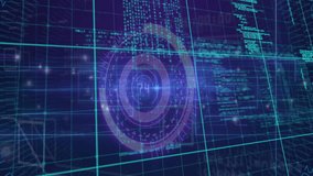 At start HUD element decrementing from 60 to 14, code panels sliding, visualizing countdown. Futuristic, digital, interface, technology, cyberspace, data, virtual - Powered by Shutterstock - Get 15% off with code: PIKWIZARD15