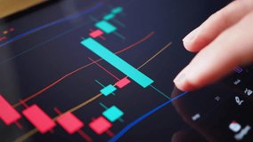Close-up Person Analyzing Stock Market Graph on Digital Tablet Touch Screen. Businessman Checking Stock Market Data. Hand Gesture on Digital Tablet for Analyzing Stock Market. Forex Crypto Currency. - Powered by Shutterstock - Get 15% off with code: PIKWIZARD15