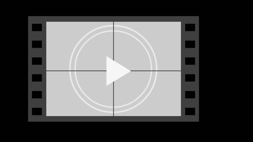 video animation negative film and wifi signal in online movie concept, on a transparent background with alpha channel set to zero