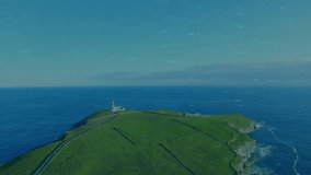 Overlay starting one sec above headland, showing financial chart and candlesticks for market trends. Seascape, analytics, data visualization, digital interface, financial growth, coastal landscape, - Powered by Shutterstock - Get 15% off with code: PIKWIZARD15