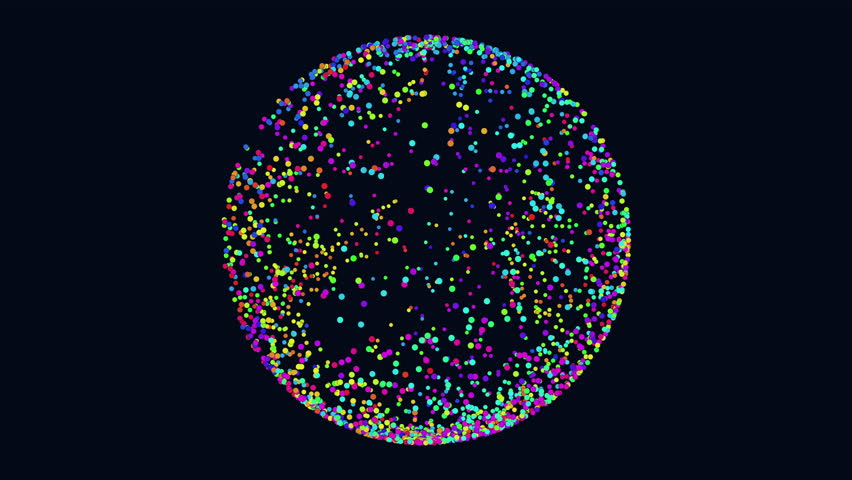 A colorful circular pattern consisting of small dots is displayed in the image. The purpose or representation of this pattern is not readily evident