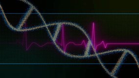 Abstract dna structure animated with neon pulse representing science and healthcare - Powered by Shutterstock - Get 15% off with code: PIKWIZARD15