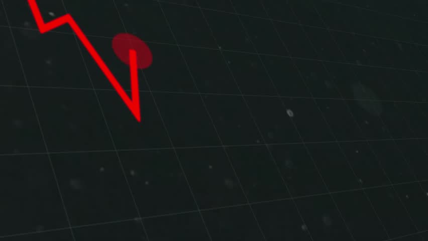 Red graph moving downward, financial decline animation on a dark background, perfect for economic crisis, stock market, or business themes. - Powered by Shutterstock - Get 15% off with code: PIKWIZARD15