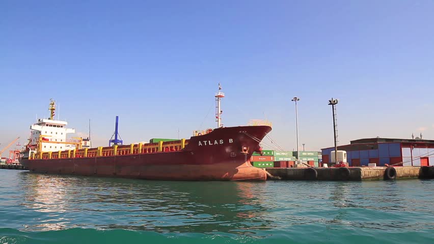 ISTANBUL - APR 10: Cargo Ship ATLAS B (IMO: 9473975, Turkey) with full of cargo