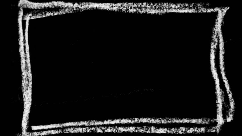 white crayon pencil viewfinder frame, monitor borders in wiggle stopmotion