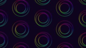 A vibrant and symmetrical pattern of colorful circles overlapping in a circular arrangement on a black background, creating a visually captivating and versatile design element - Powered by Shutterstock - Get 15% off with code: PIKWIZARD15