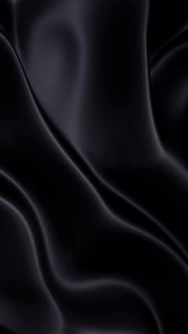 Seamless Loop Animation of Abstract Moving Black Waves Background. 3D Render of Wavy Surface, Animation Liquid Texture Ripples