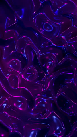 Seamless Loop of Abstract Moving Neon Waves Background. 3D Render of Wavy Surface, Animation Holographic Colors Texture Ripples