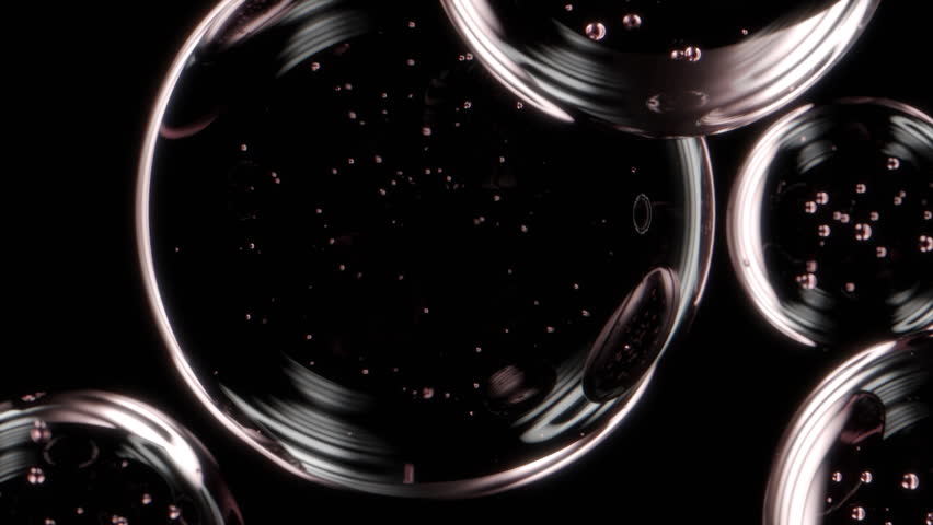 Cosmetics pink serum liquid bubbles 3d abstract background. Cosmetic moisturizer essence gel. Collagen fluid bubble molecule. Moisturizing cream or oil for personal health care and beauty skin concept