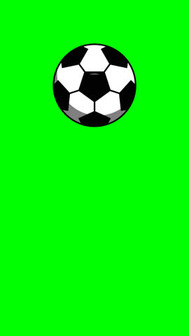 Vertical Video of Soccer Ball Bouncing on Green Screen