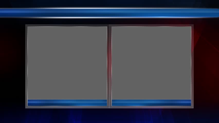 News broadcast background, live studio split screen, news report, news interview