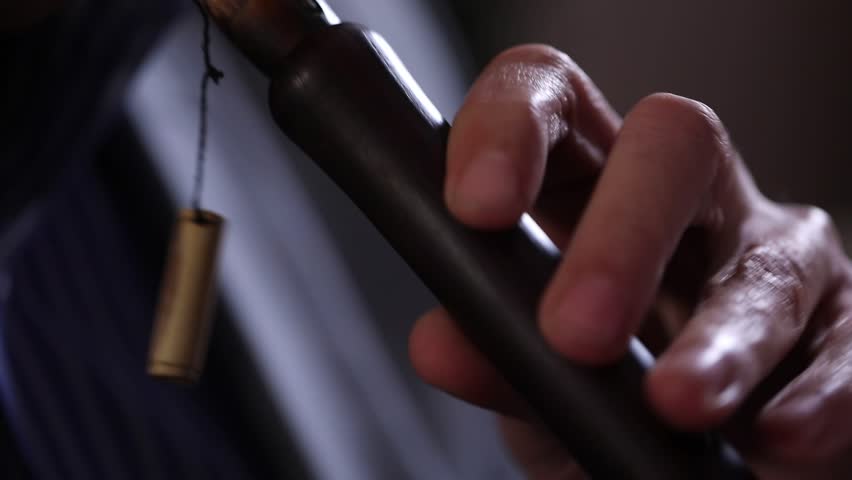 Close-up on a musician