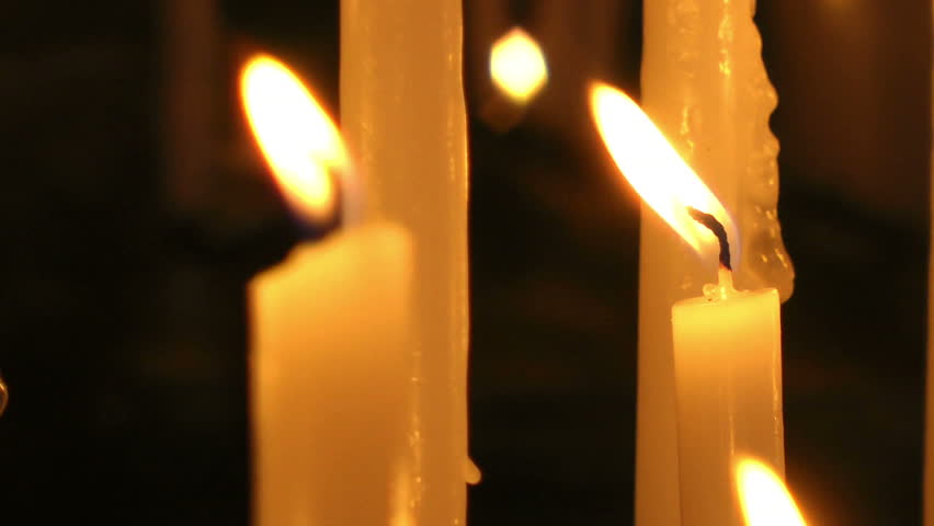 Burning candles, Gulf of Poets Chapel, Portovenere