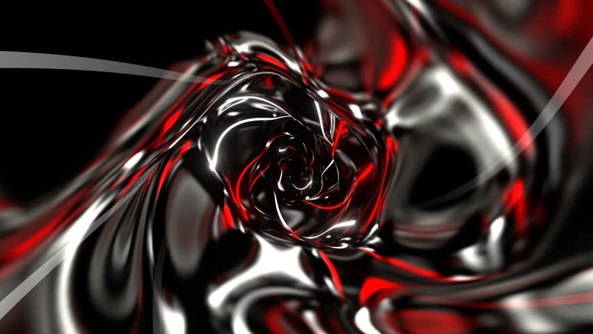 Red and White Wave Tunnel of Colored Neons Background VJ Loop in 4K