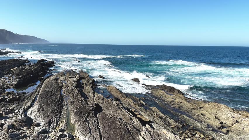 Rock beach at nature