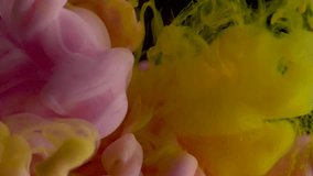 Abstract Pink Yellow Ink Swirl Fluid Art Diffusion Photography Water Colors - Powered by Shutterstock - Get 15% off with code: PIKWIZARD15