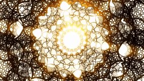 Intricate Golden Fractal Pattern Design Abstract Art Bright Light Mandala - Powered by Shutterstock - Get 15% off with code: PIKWIZARD15