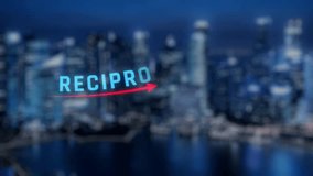 Dynamic Visualization of Reciprocal Tax Trends with Charts and Graphs Over City Skyline in Nighttime Setting. Consignment. - Powered by Shutterstock - Get 15% off with code: PIKWIZARD15