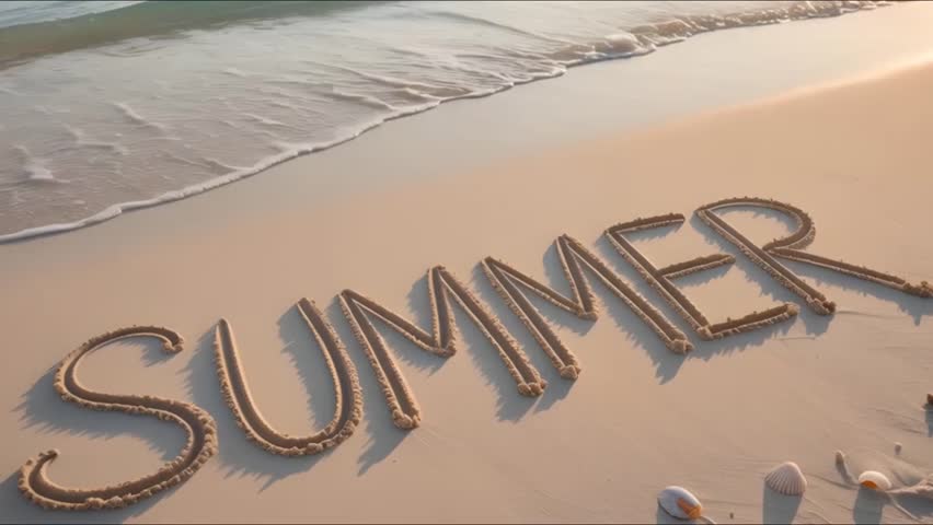 Beach wave erase away the text summer