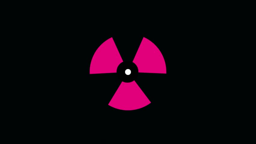Hazard or Toxic Logo Set. Striking Warning Logo - An Eye-Catching Emblem Representing Various Hazards. Hazard or Toxic logo icon. Yellow and black IONIZING RADIATION sign in circle. Vector icon. 4k
