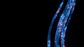 Seamless loop. Glowing Digital Data Cables with Flowing Binary Code Representing High-Speed Internet, Connectivity, and Futuristic Network Infrastructure. Technology background - Powered by Shutterstock - Get 15% off with code: PIKWIZARD15