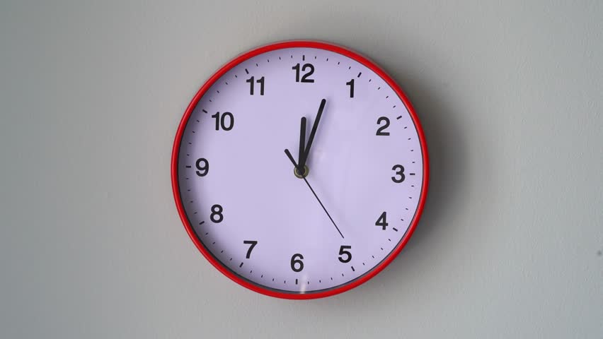 Spinning Clock Hands. Time Pressure and Work Anxiety Concept