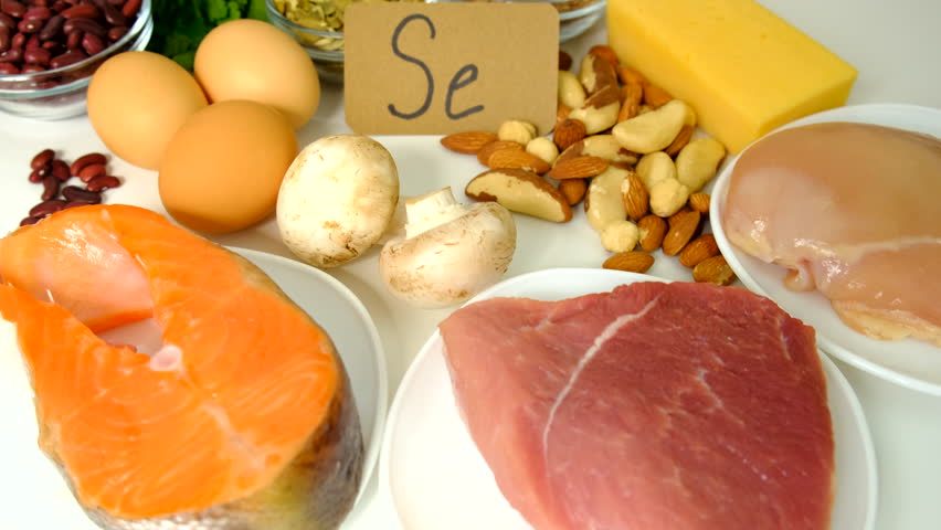 Foods contain selenium food. Selective focus.