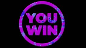 Victory Announced: You Win! Glitch Effect Design Text Animation - Powered by Shutterstock - Get 15% off with code: PIKWIZARD15