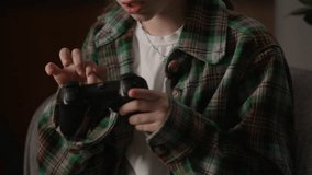 Caucasian little girl gamer playing video game using remote controller headphones gaming focused child kid student blogger winner earphones console online level joystick device domestic entertainment - Powered by Shutterstock - Get 15% off with code: PIKWIZARD15