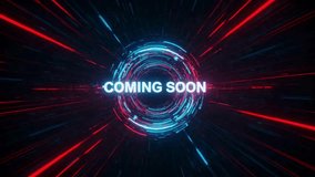 Fast 3D zoom-out animation revealing “COMING SOON” text with glitch, RGB split, and cyberpunk grid. High-speed digital motion graphic with cinematic effects. Rendered in 8K UHD. - Powered by Shutterstock - Get 15% off with code: PIKWIZARD15
