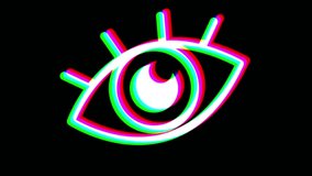 4K animation of a blinking eye slowly zooming in with glitch effects, creating a creepy horror movie vibe. Perfect for thriller scenes, intros, or digital overlays. - Powered by Shutterstock - Get 15% off with code: PIKWIZARD15