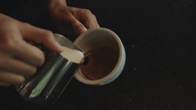 Slow motion Coffee Barista making Latte art, Art of Coffee. - Powered by Shutterstock - Get 15% off with code: PIKWIZARD15
