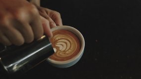 Slow motion Coffee Barista making Latte art, Art of Coffee. - Powered by Shutterstock - Get 15% off with code: PIKWIZARD15