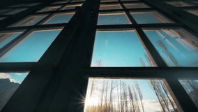 Low-Angle View of Panoramic Window with Sunset - Powered by Shutterstock - Get 15% off with code: PIKWIZARD15