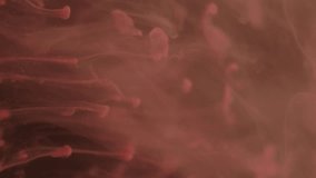 Vertical video. Falling paint drop. Blur fog ink. Defocused pink color shine liquid flow fluid smoke mist texture wave on abstract art dark background. - Powered by Shutterstock - Get 15% off with code: PIKWIZARD15